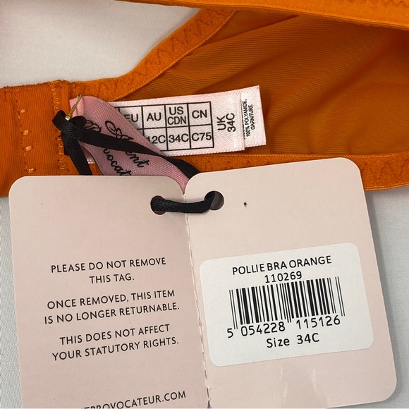 NWT Agent Provocateur Pollie Orange Bra - Picture 14 of 16